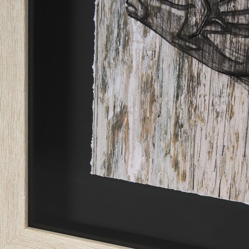 Wood Grain Fish II Framed Art Print