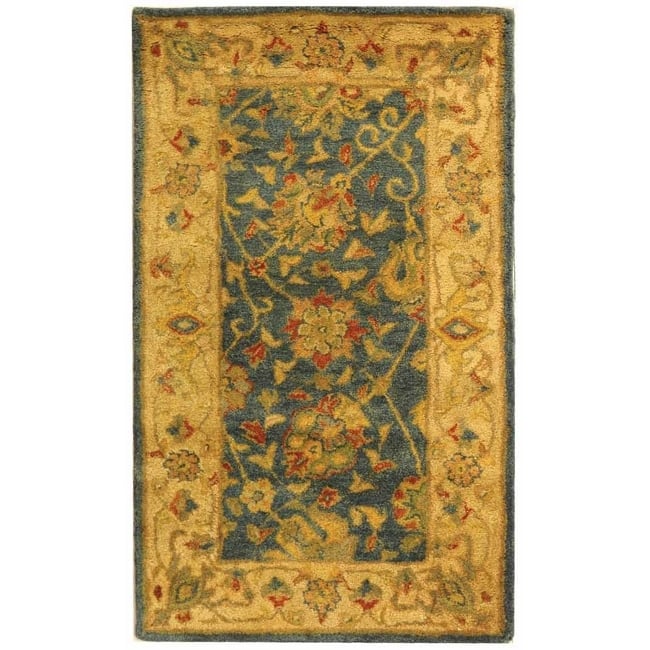 SAFAVIEH Handmade Antiquity Mazie Traditional Oriental Wool Rug - 2'3" x 4' - Blue
