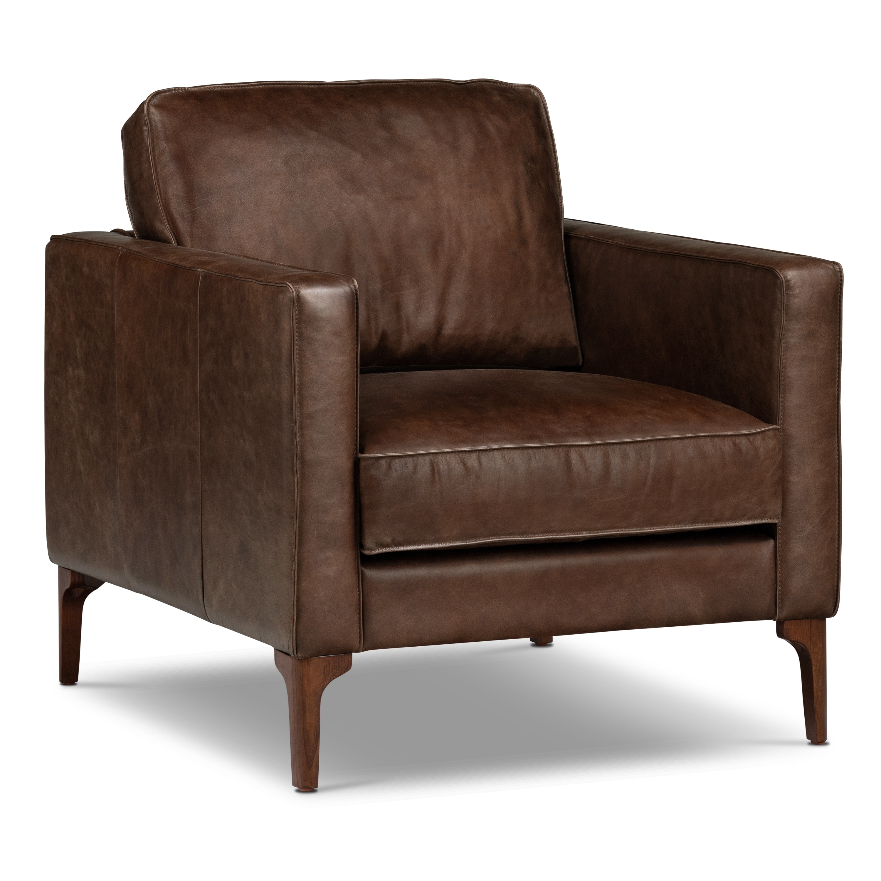 Poly & Bark Mateo Lounge Chair - Full Grain Genuine Italian