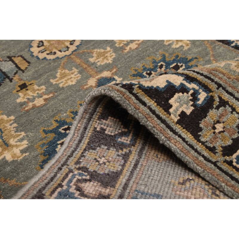 ECARPETGALLERY Hand-knotted Finest Agra Jaipur Teal Wool Rug - 2'5 x 7'10