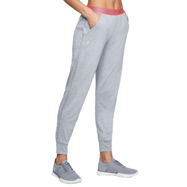 womens grey under armour sweatpants