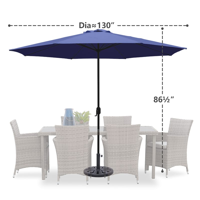 Maypex 11 Feet Round Market Patio Umbrella