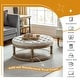 preview thumbnail 10 of 14, Illyria Transitional Multifunctional Tufted 35.5" Shabby Chic Storage Ottoman Table with Spindle Legs by HULALA HOME