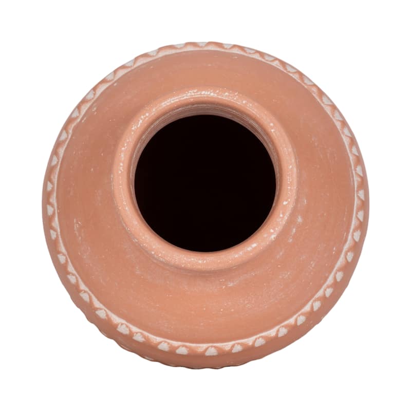 Pottery Terracotta Vase Artisan Style Traditional Classic Silhouette