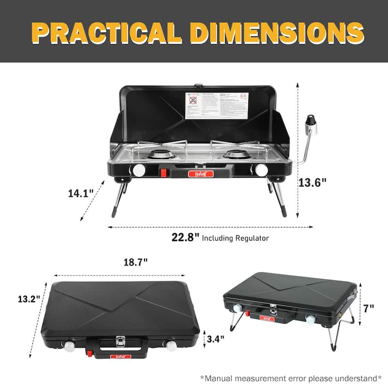 FEASTO Propane Portable Camping Stoves with 28000 BTU