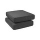 preview thumbnail 60 of 67, Haven Way Universal Outdoor Ottoman Cushion (Set of 2) Charcoal