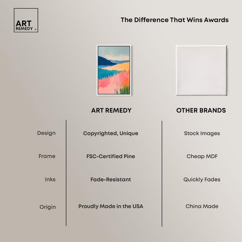 Meadow Meets the Sea Canvas by Art Remedy