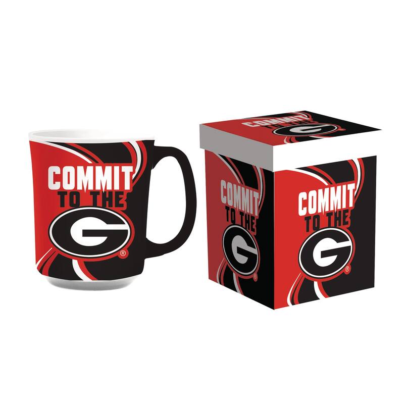 University of Georgia, 14 oz Ceramic Coffee Mug w/ Gift Box