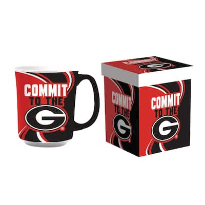 University of Georgia, 14 oz Ceramic Coffee Mug w/ Gift Box