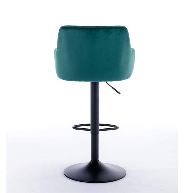 Bar Stools Set of 2 - Adjustable Barstools with Back and Footrest