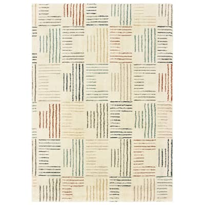 Style Haven Jelsa Striped Ivory/ Multi Area Rug