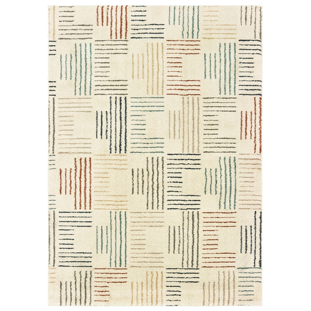 Style Haven Jelsa Striped Ivory/ Multi Area Rug