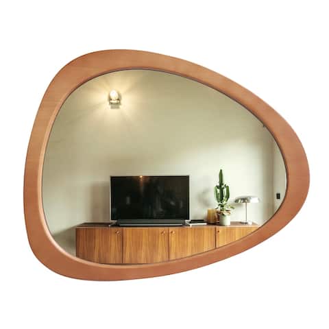 20" H x 25.5" W Asymmetrical Cobblestone-Shaped Horizontal Wall Mirror - 25 inches Wide