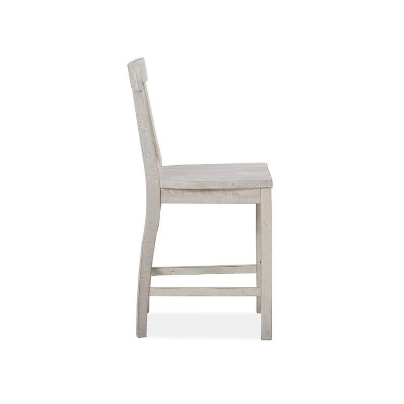 Magnussen Home Bronwyn Alabaster And Toasted Nutmeg Counter Chair Two Pack - 19''W x 21''D x 40''H
