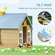preview thumbnail 6 of 7, Outsunny Wooden Playhouse for Kids Outdoor Garden Pretend Play Games, Adventures Cottage, with Working Door, Windows, Blue