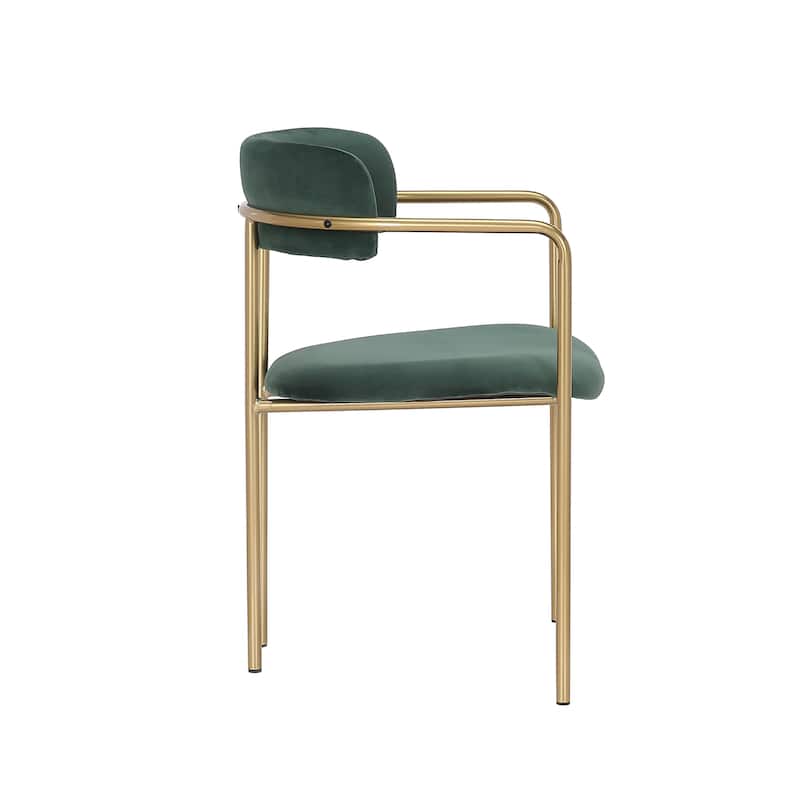 Porthos Home Eder Dining Chairs Set of 2, Velvet, Gold Chrome