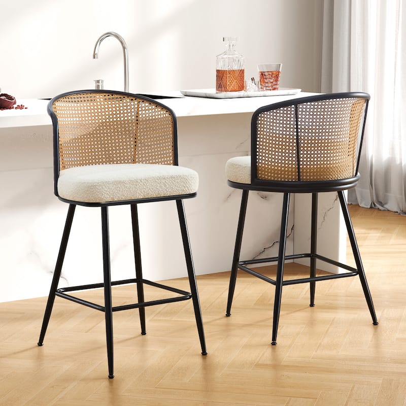26"/29" Rattan Upholstered Bar Stool /Counter Stools Set of 2/3/4