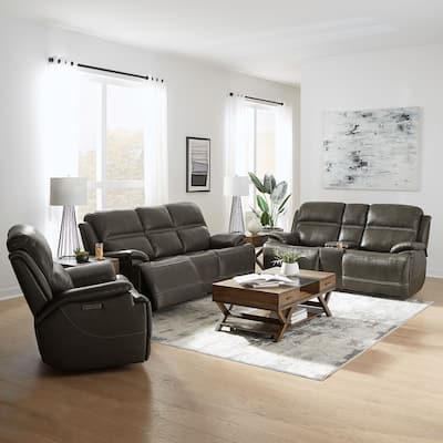 Liberty Furniture Bentley Living Room Power Leather Sets - Sofa, Recliner, Loveseat