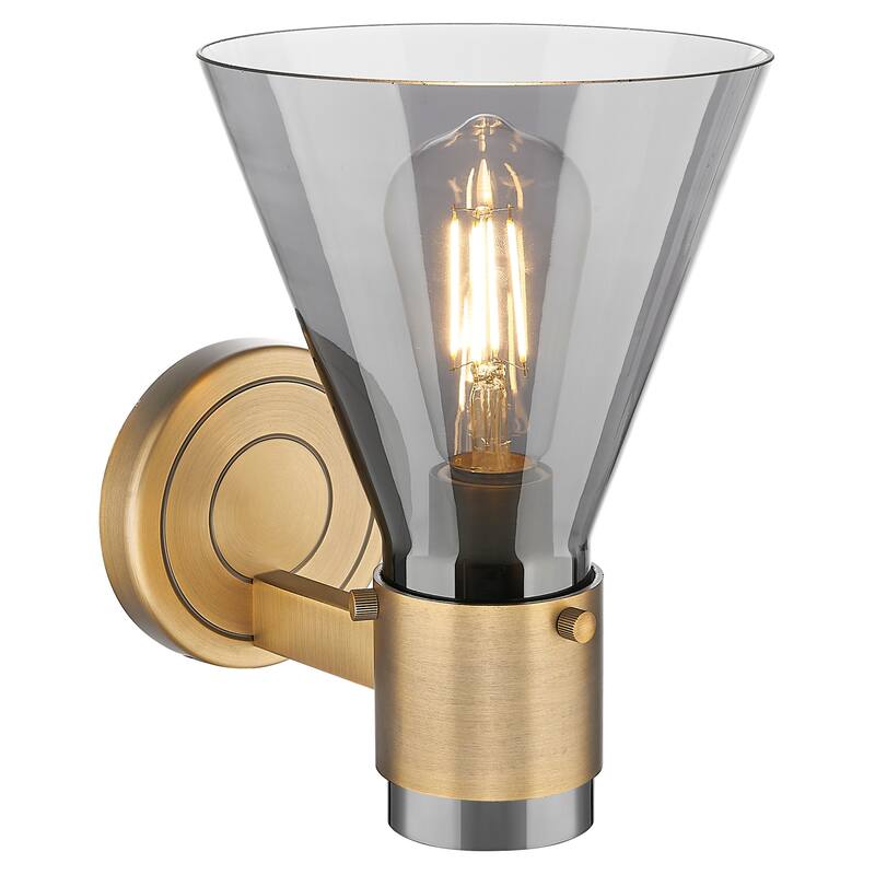 Innovations Lighting 464-1W-G464C-7SM Lawton Cone 9" Tall Bathroom