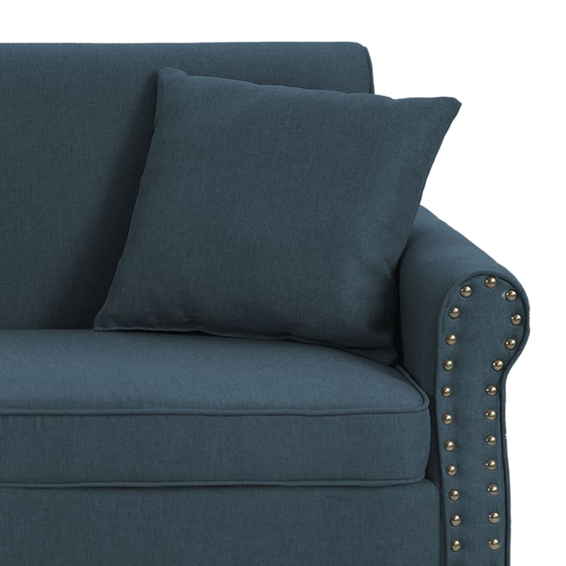 73" Sofa with Nailhead Trim Rolled Arms