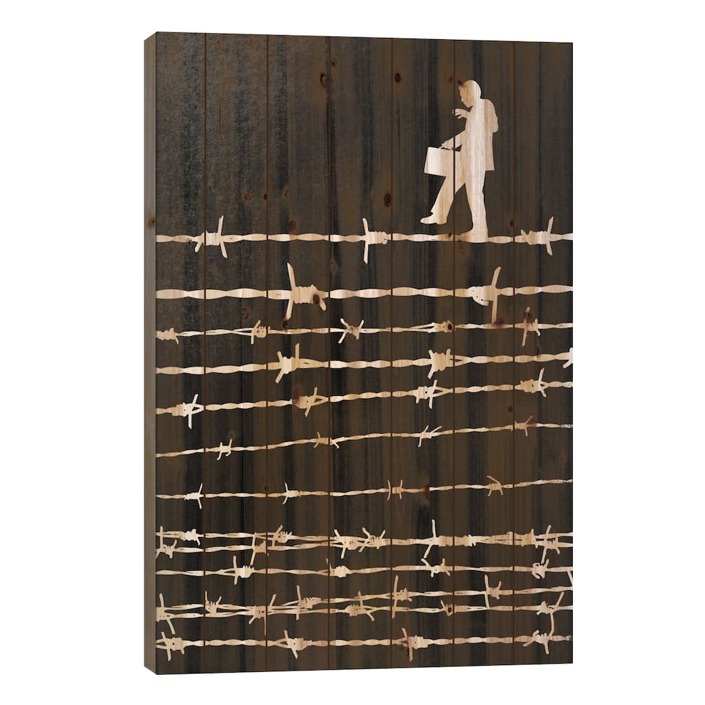Balancing Act Print On Wood by Rob Dobi - Multi-Color