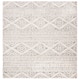 SAFAVIEH Tulum Vetuta Moroccan Boho Chic Area Rug - 10' Square - Ivory/Grey