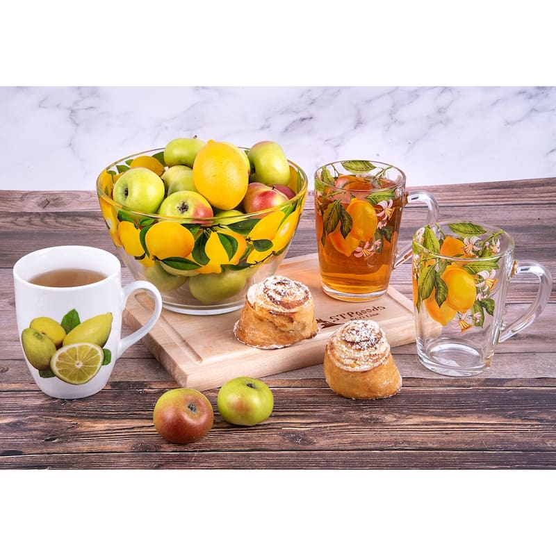 STP Goods Garden of Lemons Glass Mug Set of 4