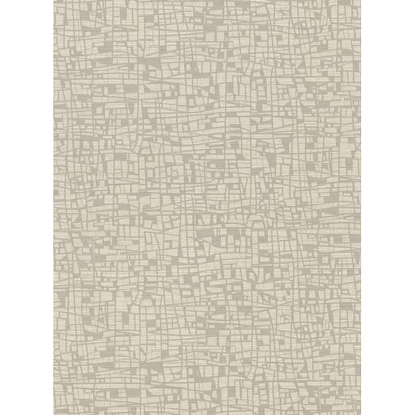 slide 2 of 2, Warner Tiffany Taupe Abstract Geometric Wallpaper