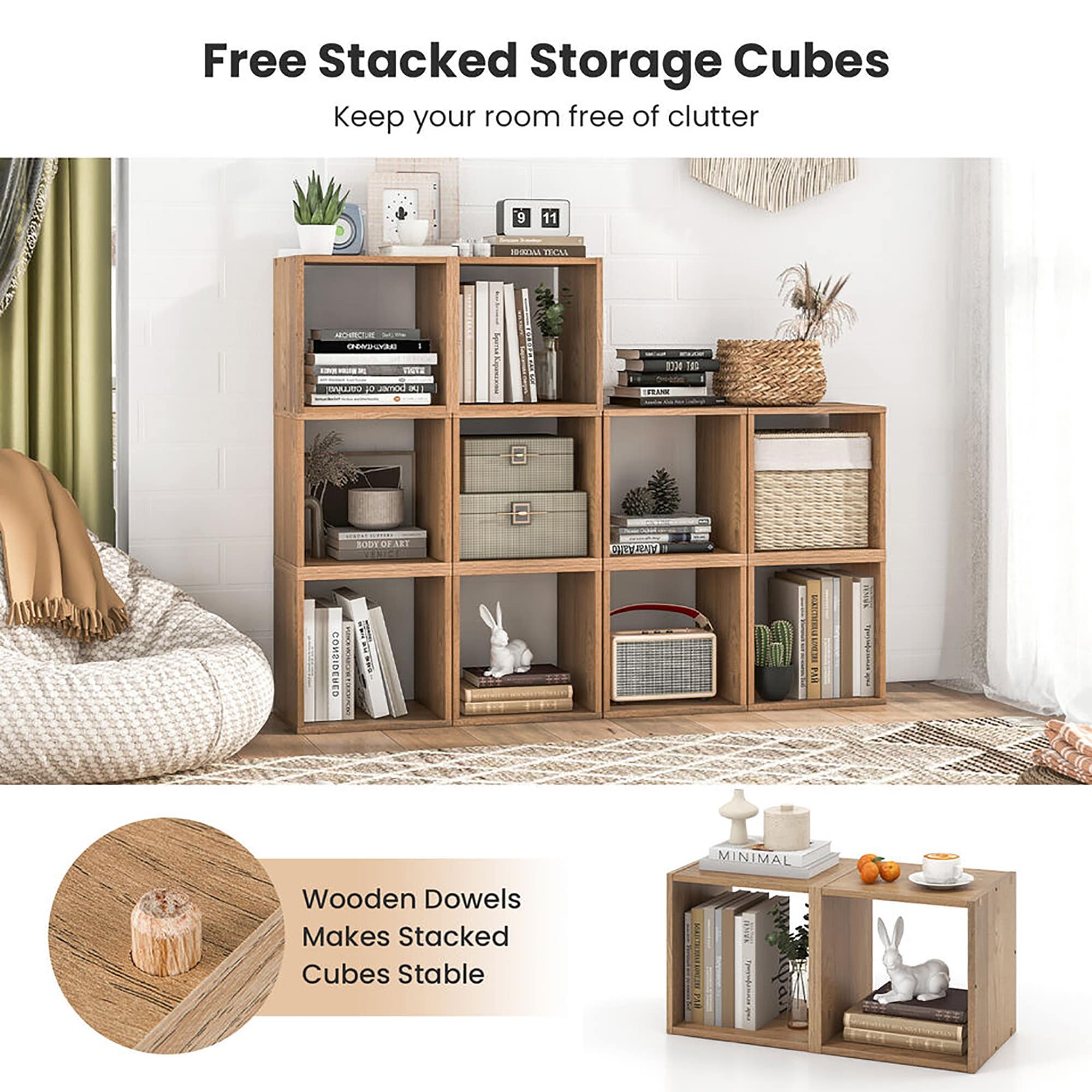 Snap-on STACKING CUBE BOX （Brown White） Snap Box - Brown/Light Brown | Watch Accessories | Delugs