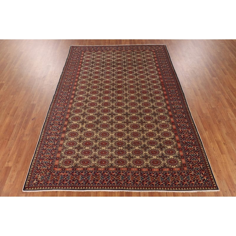 All-Over Anatolian Turkish Vintage Area Rug Handmade Wool Carpet - 6'8" X 9'9"