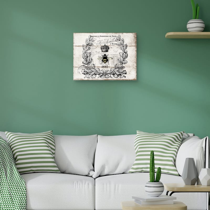 Antique Bee Canvas Art Print