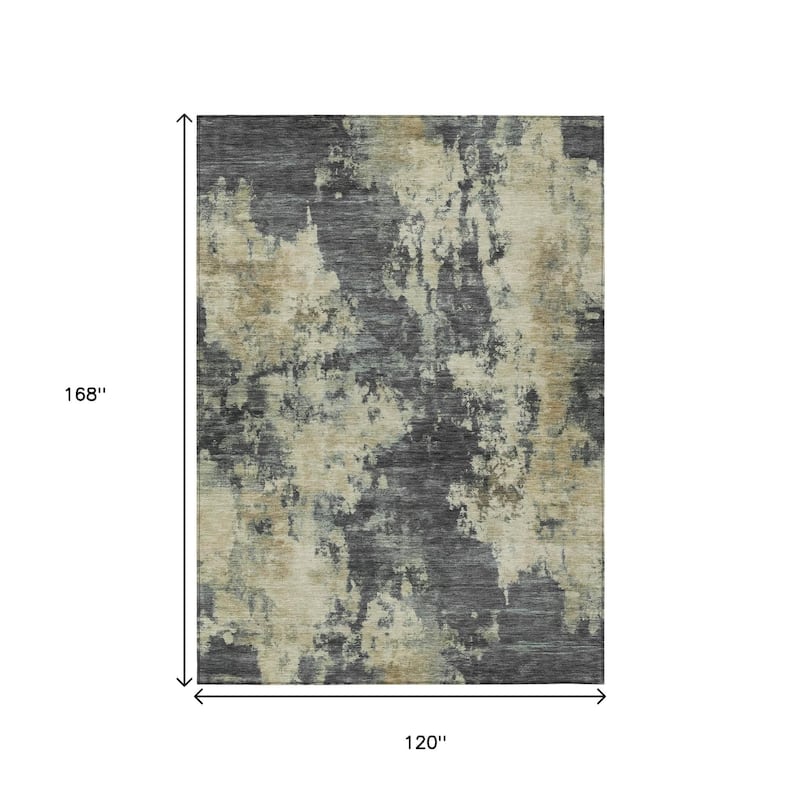 HomeRoots Abstract Transitional Rectangle Outdoor Rug