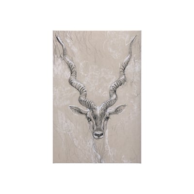 Sketch of Animal III (Antelope) (30 x 45) Canvas Art Print