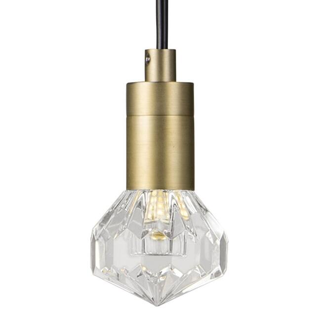 Studio M SM23771 Norma Jeane 5" Wide LED Crystal Mini Pendant - Satin Brass