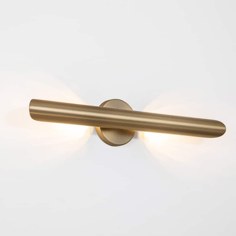 23.6-inch Minimalist Linear Dimmable Bathroom Vanity Light over Mirror Metal LED Wall Sconces Lighting