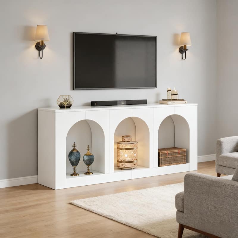 Stylish Arches Side Table, Entryway Table, Stable Console Table