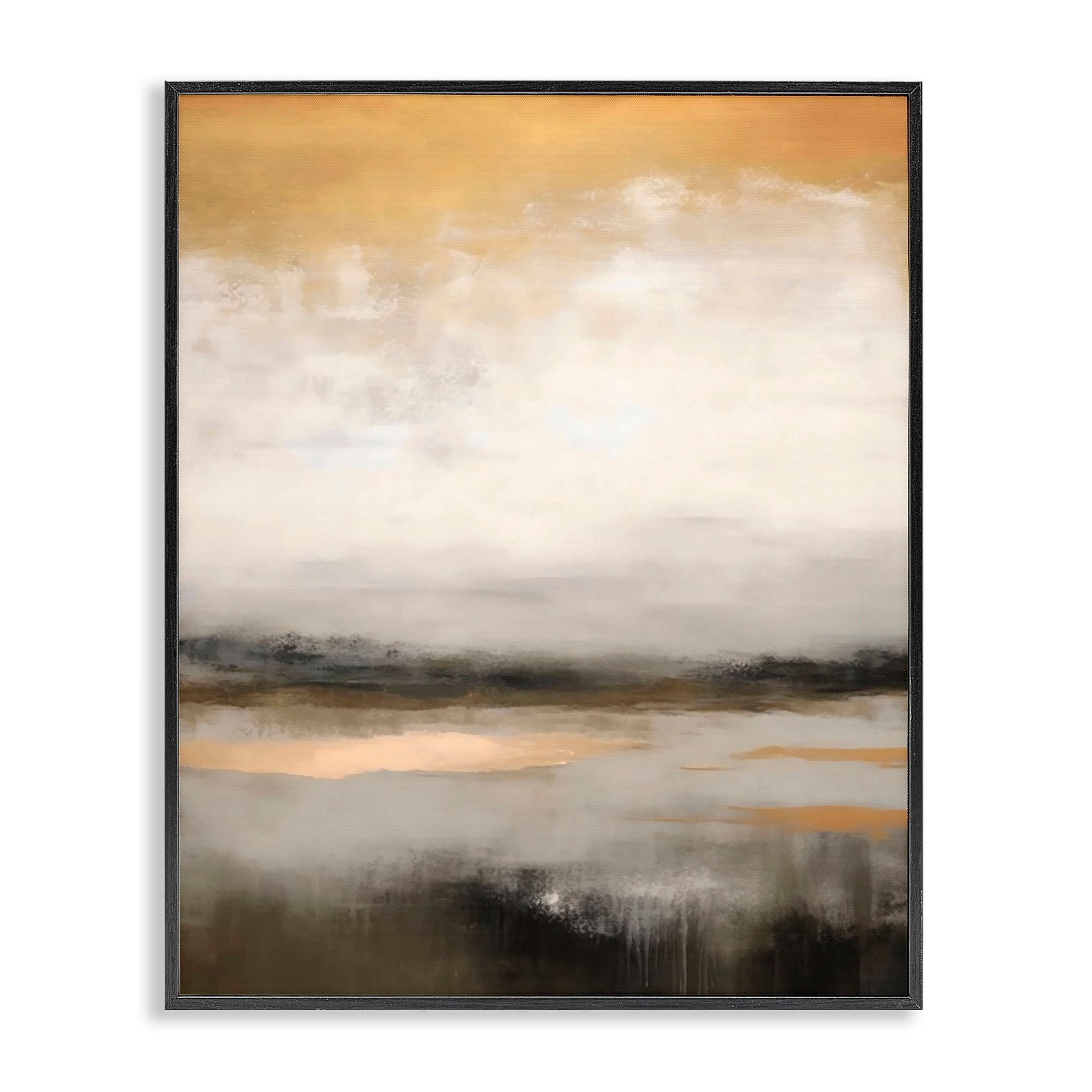 Stupell Dreamy Neutral Abstract Landscape Framed Giclee Art Design By Creative Studio