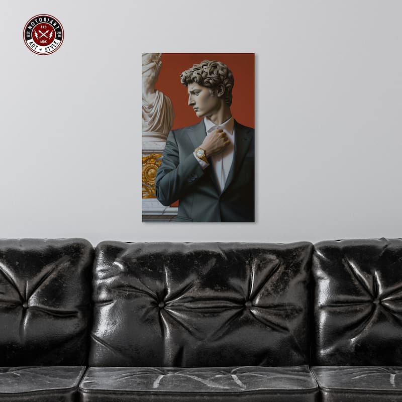 Notoriart Sculpture With Style Gallery Wrapped Men Style 1 Piece Canvas Wall Art