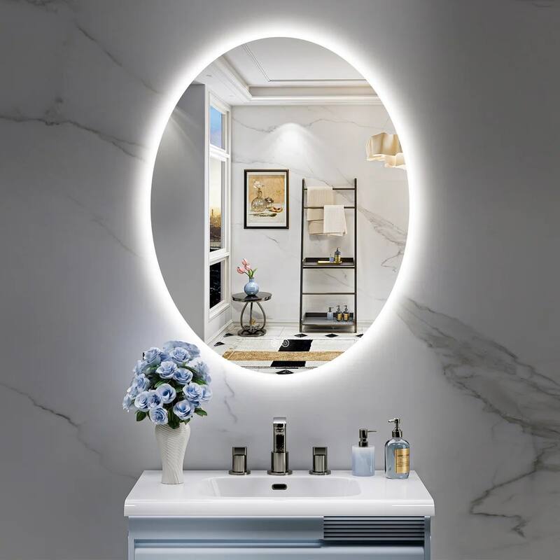 Oval Super Bright LED Lighted Anti-fog Wall Bathroom Vanity Mirror, ETL Certified, 3-Year Warranty - 28" x 20"