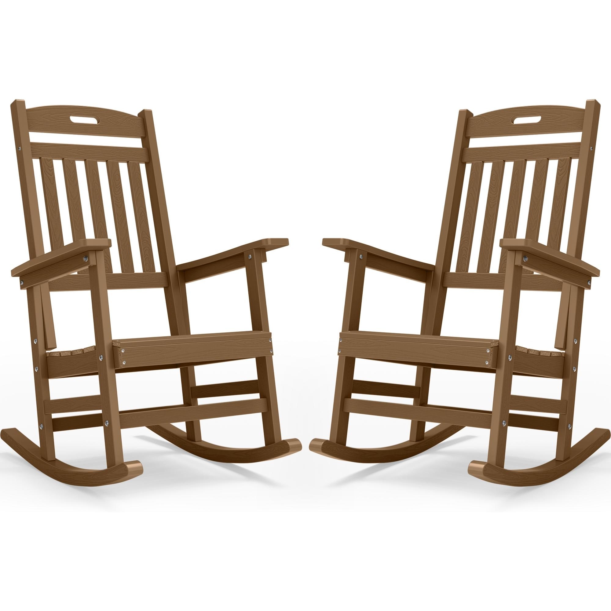 WINSOON All Weather HIPS Outdoor Rocking Chair, Set of 2