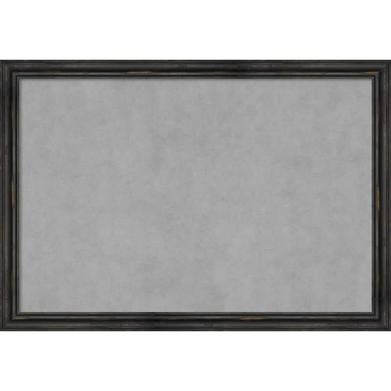 Amanti Art Rustic Pine Black Narrow Framed Magnetic Board