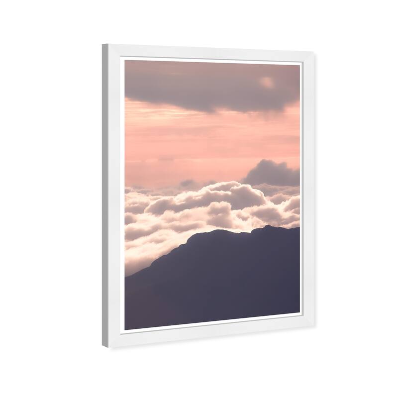 Wynwood Studio Prints Nature and Landscape Blush and Clouds Pink and Modern & Contemporary Wall Art Canvas Print