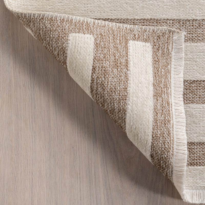 Nuloom Mina SuperiorWash Modern Stripes Reversible Machine Washable Area Rug