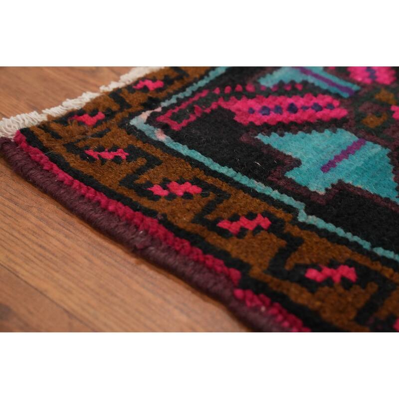 Hand Knotted Oriental 100% Wool Carpet Traditional Medallion Pink Heriz Area Rug - 9' 4'' X 6' 10''