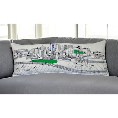 HomeRoots 14" X 35" Cream Wool Lumbar Throw Pillow