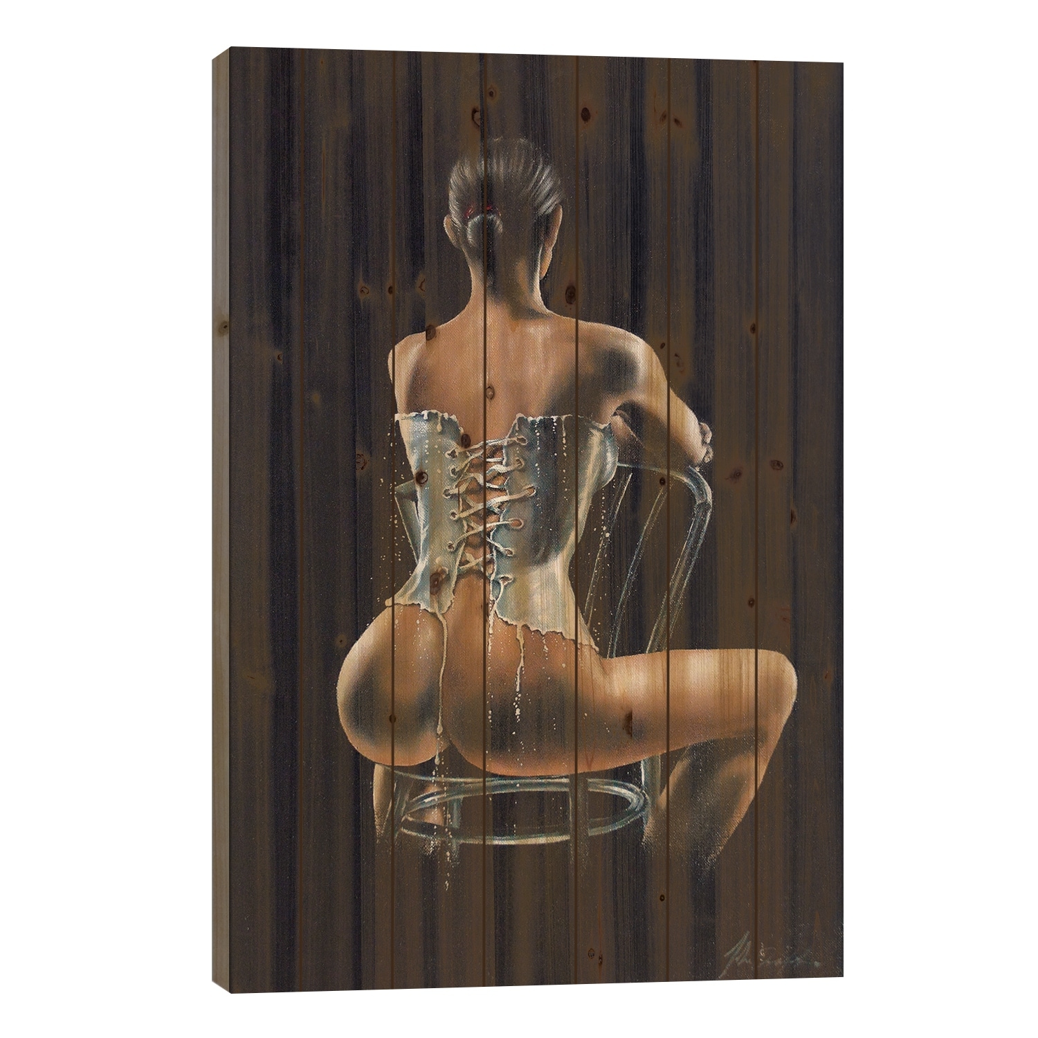 Victoria's Secret II Print On Wood by Johnny Popkess - Multi-Color