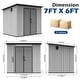 preview thumbnail 22 of 34, Domi Outdoor Resin Storage Shed, Waterproof Plastic Garden Shed with Lockable Door, Windows & Vents, Outside Tool Storage Shed