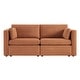preview thumbnail 74 of 179, Mia Oversized Modular Sectional Fabric Sofa Terracotta-2 Pieces
