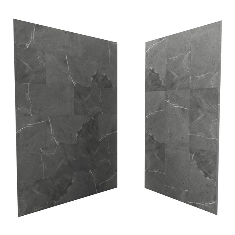 Epiphany Glue-up Wall Tiles 15.75 in. H x 31.5 in. L In Smooth Marble Dark Grey