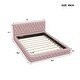 preview thumbnail 11 of 11, Queen Bed Velvet Upholstered Bed with Tufted Headboard
